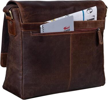 LEABAGS Лaptовна сумка Оксфорд шкіряна чоловіча/жіноча 15 дюймів – Messenger Bag з натуральної шкіри – робоча сумка, сумка через плече 38x31x10 см