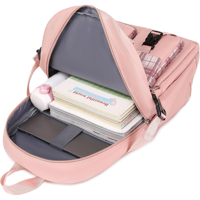 Жіночий рюкзак Acmebon для ноутбука, рожевий, місткий, модний, повсякденний