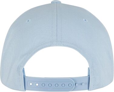 Кепка бейсболка Flexfit Unisex Classic 5 Panel Snapback, універсальний розмір, блакитний/білий