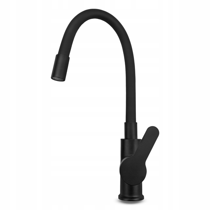 Високий гнучкий кухонний змішувач GRANITE SINK FERA, чорний