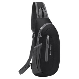 Чоловіча/Жіноча нагрудна сумка, слинг-сумка, сумка через плече, водонепроникна, для подорожей, активного відпочинку, спорту (чорна)