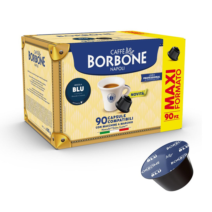 Кава Caffè Borbone Blaue Mischung в капсулах для Dolce Gusto, 90 шт