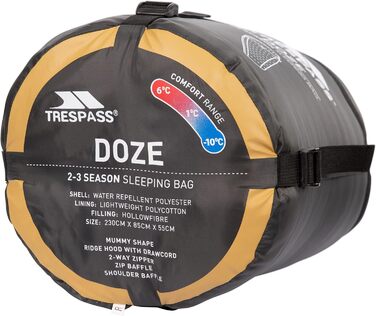 Сплячий мішок Trespass Doze DREI на три сезони, 230x85x55 см, універсальний розмір, колір «Королівський синій»