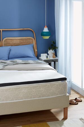 Amazon Basics Comfort Memory Foam Mattress Topper, Plush, 180 x 200 cm, 7 cm Height, White