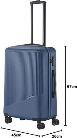 Чохол-валіза Travelite Bali 67 см, 65 літрів, блакитний. Валіза з ABS-пластику з TSA-замком. Розмір M