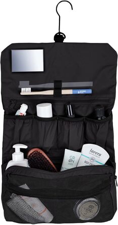 Kulturbeutel VAUDE WegaWrap: Косметичка з дзеркалом, тримачем для зубної щітки та гачком для підвішування, водонепроникна, чорна