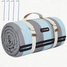 Плед для пікніка водонепроникний HX&OD, 203x203 см, сіро-зелений, з ручкою, складаний