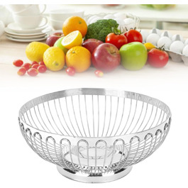 Ніжний фруктовий кошик з нержавіючої сталі BFYDOAA, 26 см - сучасний дизайн для фруктів, овочів та закусок