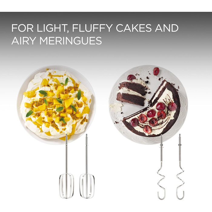 Міксер ручний Kenwood QuickMix Go HMP40.000GY з кейсом, вінчики та гак для тіста, ложка-мірка, 350W, сірий