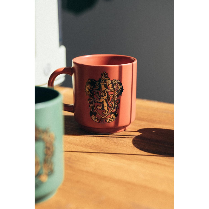 Grupo Erik Harry Potter Coffee Mug Set of 4 Hogwarts Houses - Ceramic Coffee Cups Gryffindor, Slytherin, Ravenclaw and Hufflepuff - Mug Set, each 300 ml