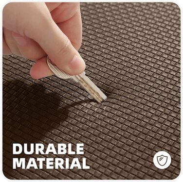 Color G Kitchen Runners, 2 Pieces, Washable Non-Slip Kitchen Rug, Kitchen Mat with Oil-Proof and Waterproof, Rubber Backed Kitchen Mat for Dining Room, Kitchen, Runner Hallway (44x75CM + 44x150CM, Brown)
