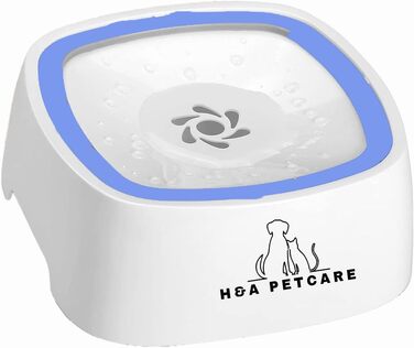 Плаваючий годівниця для води для собак і котів H&A Petcare - без розливання, повільне пиття, блакитний