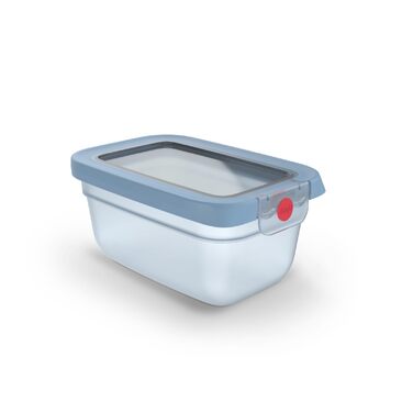 Контейнери Emsa oneClick для зберігання продуктів, набір 5 шт (0.5л, 1.2л, 2.3л), блакитні. Герметичні, для морозилки, мікрохвильовки, посудомийки. Зроблено в Німеччині.