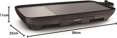 Торговий гриль Tefal Plancha Booster CB6428 Malaga: велика поверхня, 6 температур, злив жиру, Thermo-Spot