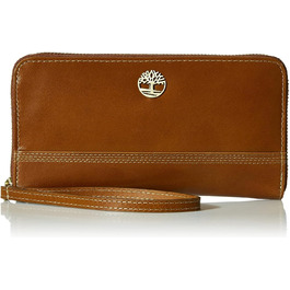 Timberland Women's Leather RFID Zip Around Wallet Clutch with Wristlet Strap