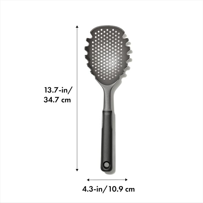 Сито для макаронів OXO Good Grips з ручкою, сіре