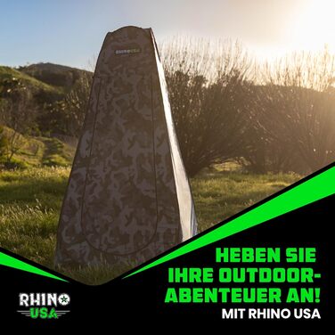 Rhino USA Portable Pop-Up Changing Tent - Waterproof Changing Room, Shower Tent & Toilet Tent for Camping, Beach & Outdoor Use - Lightweight & Easy Setup