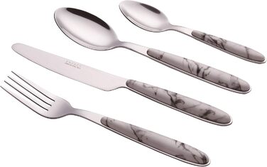 Набір столових приборів Exzact Rostfrei Stahl, мармур, нержавіюча сталь, 24 штуки