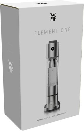 WMF Element One: Автоматичний содовий апарат з нержавіючої сталі, 3 рівні газування, лава (срібний) – для приготування газованої води вдома