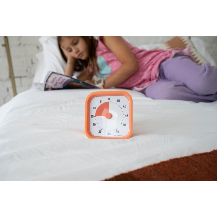 Візуальний таймер Time Timer Home MOD на 60 хвилин для дітей та дорослих, безшумний, для навчання, домашнього використання, офісу та зустрічей, модель TTM9-HDO-W
