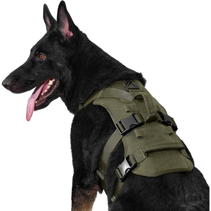 Нашийник для собак OneTigris T-Bone тактичний, зелений, регульований, для полювання, прогулянок, тренувань та активного відпочинку (M, XL:39-64кг)