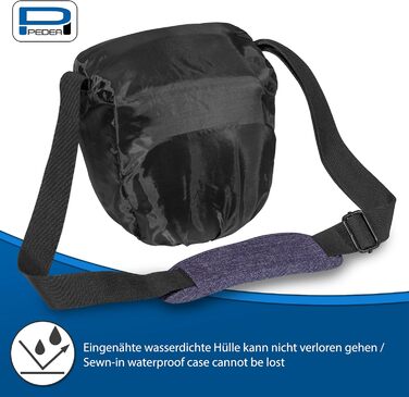 Сумка для камери Pedea: стильна фотосумка для DSLR/SLR камер з дощем. Розмір M, фіолетовий, для аксесуарів та об'єктивів.