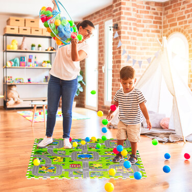Relaxdays Puzzle Mat Road with Animals