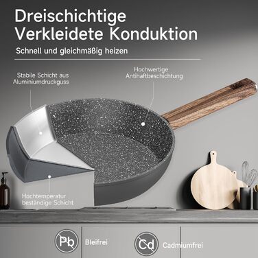 Набір каструль HOMELUX 10 частин з нержавіючої сталі, індукційне дно, з кришками, чорний