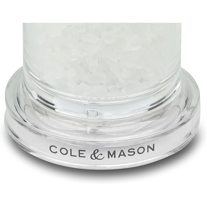 Cole & Mason H50502P 505 Salt Mill, Acrylic, 140mm, Precision+ Ceramic Grinder, Includes 1 x Salt Mill