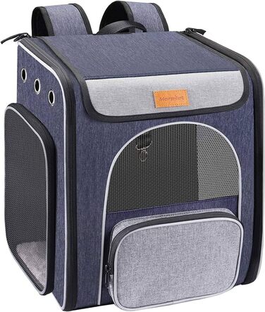 Рюкзак-переноска для котів та маленьких собак Morpilot, 7 кг, блакитно-сірий, 33л