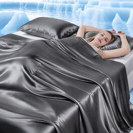 Охолоджуюча літня ковдра Elegear з технологією Arc-Chill 3.0, 150x200 см, темно-сірий перламутр. Q-Max > 0.5