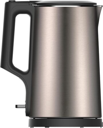 Електричний чайник Aeco AQA NEO з нержавіючої сталі, 1.7 л, 2150 Вт, без BPA, фільтр від накипу, бездротовий, CoolTouch, шампань сріблястий