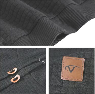 Чоловічий світшот Tansozer Basic з капюшоном, довгі рукави, в клітинку, темно-сірий