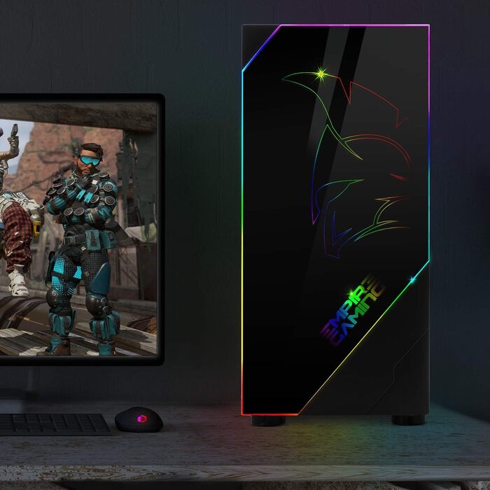 Корпус для ПК EMPIRE GAMING Spartan ARGB: середній ATX-корпус з LED підсвічуванням та скляною панеллю