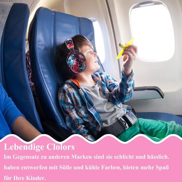 Навушники для захисту вух Kinder: регульовані навушники шумоізоляції для дітей, для концертів, SNR 28dB, рожевий колір