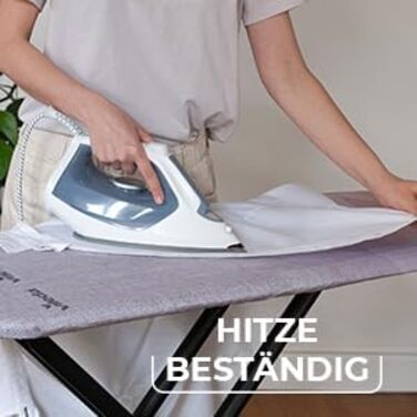 Покривало для прасувальної дошки Vileda Diamond з титановим покриттям, універсальний розмір (120-130x38-45 см), для парових прасок, сертифікат OEKO-TEX