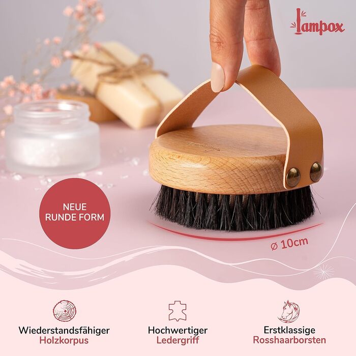 Body brush with fine copper wires, copper brush, dry brush, bath brush, copper round energy brush