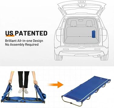 Легке туристичне ліжко Timber Ridge: складане, портативне, для кемпінгу та відпочинку на природі (120 кг)