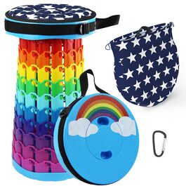 Складний туристичний стілець Alevmoom, телескопічний, для кемпінгу, риболовлі, BBQ, 600lbs, колір: зелений (хмара)