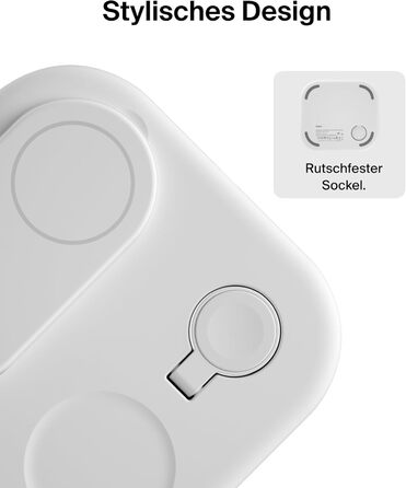 Зарядний пристрій Belkin BoostCharge 3-в-1 з підтримкою Qi2, 15 Вт, MagSafe, для iPhone, Apple Watch, AirPods