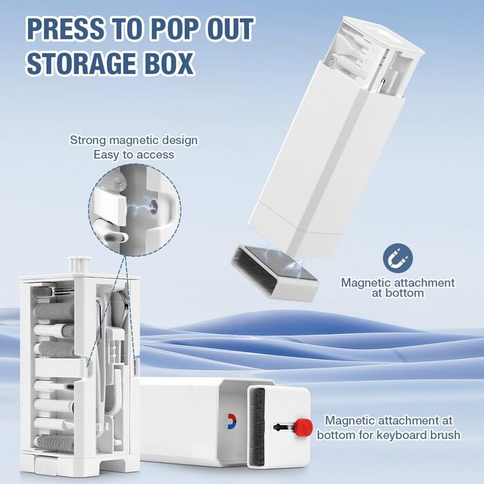 Набір для чищення техніки 20-в-1: клавіатура, навушники AirPods, монітори, камери (чорний)