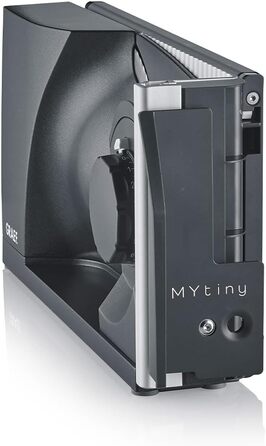 Електричний слайсер GRAEF MYtiny MT1006 | Слайсер для ковбаси, овочів та хліба | Складаний слайсер | Колір: Сріблястий