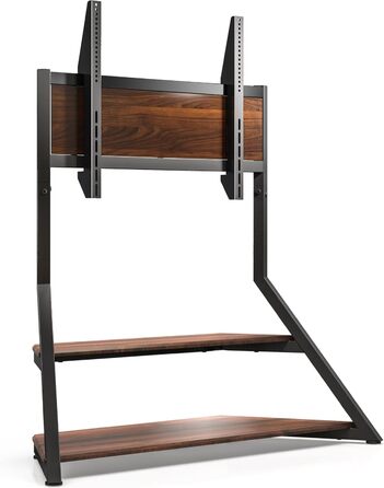 FITUEYES Modern TV Stand for 75-100 inch TVs - Adjustable Height, Swivel, Wood & Metal, Cable Management, VESA 800x600, Eiffel Series