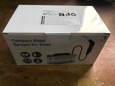 Portable Bidet Travel Bidet Sprayer, Electric Bidet, Portable Jet for Toilet, Bathroom and Outdoor Hiking, Muslim Shower Sprayer with 2.3 Liter Water Tank (Black, 2.3 Liter)