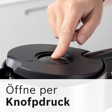 Електричний чайник Bosch TWK8613P, 1.5 л, чорний: автоматичне відключення, захист від перегріву, регулювання температури, функція підігріву