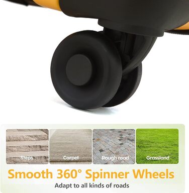 Набір валіз TydeCkare 20/28' (55x39x20/66x46x23 см), з відділенням для ноутбука, TSA-замок, ABS+PC, помаранчевий