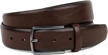 Чоловічий шкіряний ремінь FENIX NEW YORK, 80-125 см, ширина 35 мм, регульований, для костюма та джинсів (Колір: Тофі Браун)