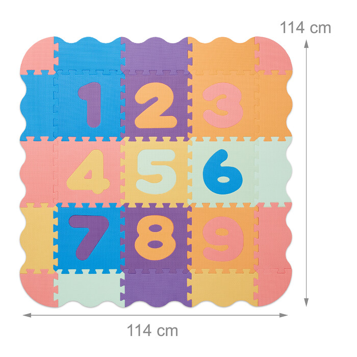 Relaxdays Number Puzzle Mat with Border