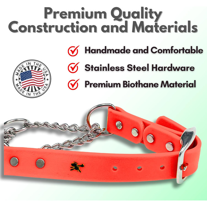 Нашийник для собак JI HODGES Artigale, біотана, нержавіюча сталь, проти потягування, професійна якість, Extra Large (Оранжевий/Західний (Sunset Chevron))