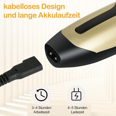 Професійна машинка для стрижки собак Leise, IPX7, бездротова, для довгої та густої шерсті, чорна